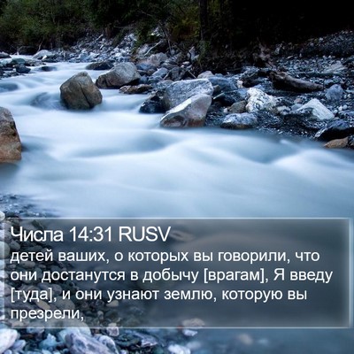 Числа 14:31 RUSV Bible Verse Image