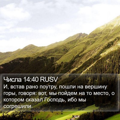 Числа 14:40 RUSV Bible Verse Image