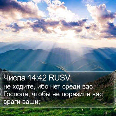 Числа 14:42 RUSV Bible Verse Image