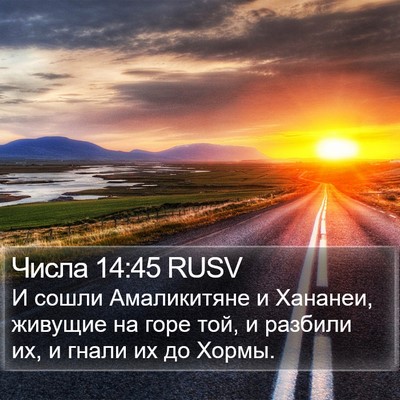 Числа 14:45 RUSV Bible Verse Image