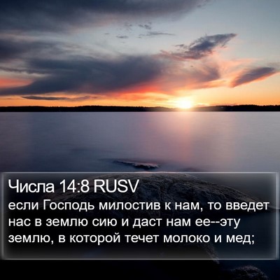 Числа 14:8 RUSV Bible Verse Image