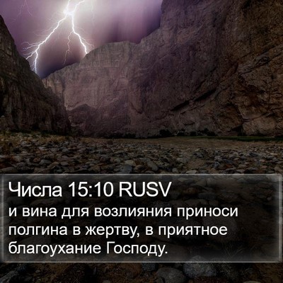 Числа 15:10 RUSV Bible Verse Image