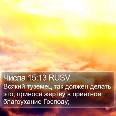 Числа 15:13 RUSV Bible Verse Image