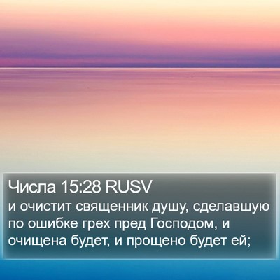 Числа 15:28 RUSV Bible Verse Image