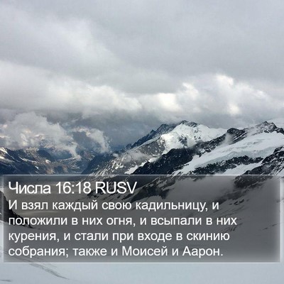 Числа 16:18 RUSV Bible Verse Image