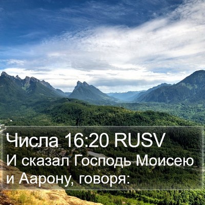 Числа 16:20 RUSV Bible Verse Image