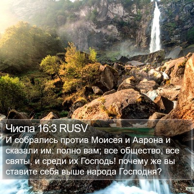 Числа 16:3 RUSV Bible Verse Image