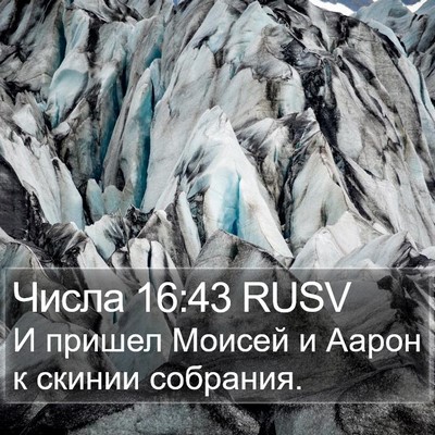 Числа 16:43 RUSV Bible Verse Image