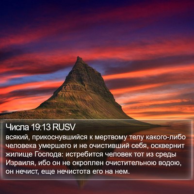 Числа 19:13 RUSV Bible Verse Image