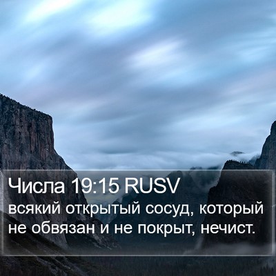 Числа 19:15 RUSV Bible Verse Image