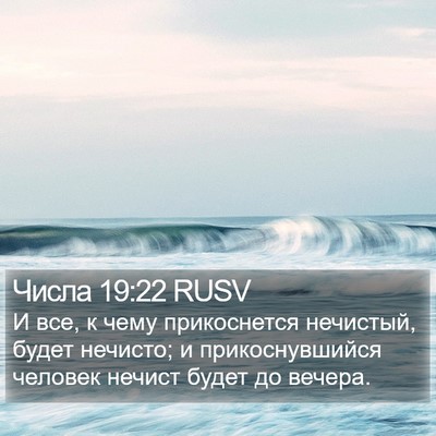 Числа 19:22 RUSV Bible Verse Image