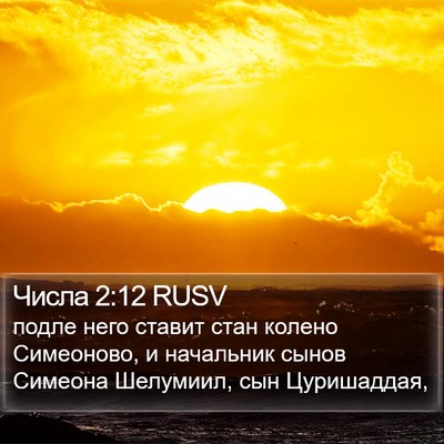Числа 2:12 RUSV Bible Verse Image