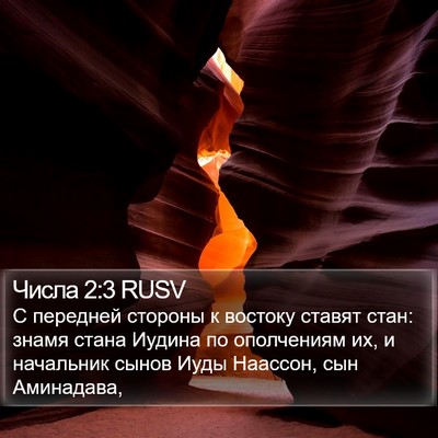 Числа 2:3 RUSV Bible Verse Image