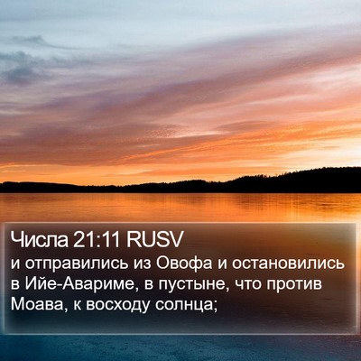 Числа 21:11 RUSV Bible Verse Image