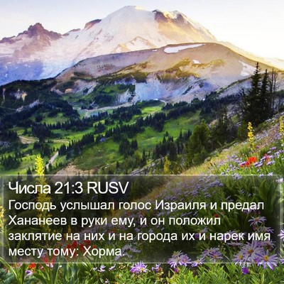Числа 21:3 RUSV Bible Verse Image