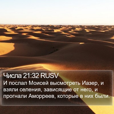 Числа 21:32 RUSV Bible Verse Image