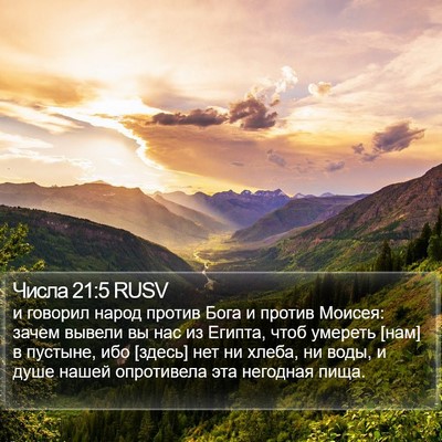 Числа 21:5 RUSV Bible Verse Image