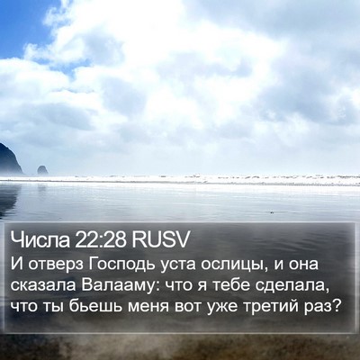 Числа 22:28 RUSV Bible Verse Image