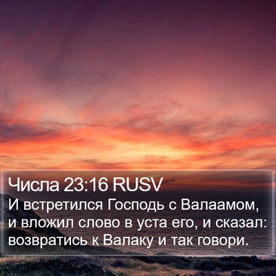 Числа 23:16 RUSV Bible Verse Image