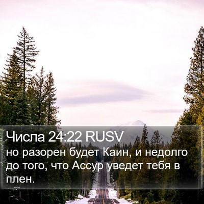 Числа 24:22 RUSV Bible Verse Image