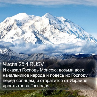 Числа 25:4 RUSV Bible Verse Image