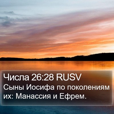 Числа 26:28 RUSV Bible Verse Image