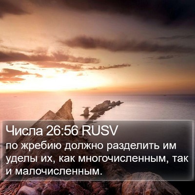 Числа 26:56 RUSV Bible Verse Image