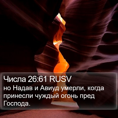 Числа 26:61 RUSV Bible Verse Image