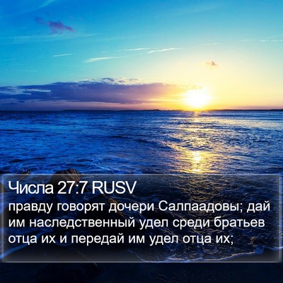 Числа 27:7 RUSV Bible Verse Image