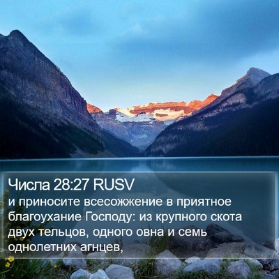 Числа 28:27 RUSV Bible Verse Image