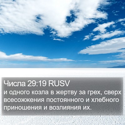 Числа 29:19 RUSV Bible Verse Image