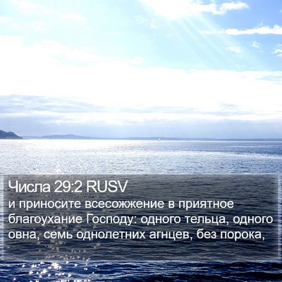 Числа 29:2 RUSV Bible Verse Image