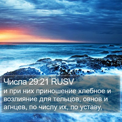 Числа 29:21 RUSV Bible Verse Image
