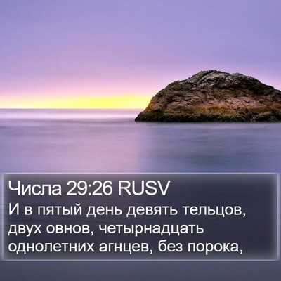Числа 29:26 RUSV Bible Verse Image