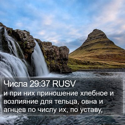Числа 29:37 RUSV Bible Verse Image