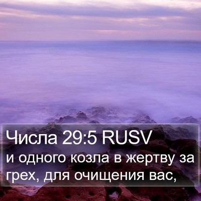 Числа 29:5 RUSV Bible Verse Image
