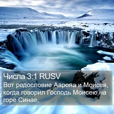 Числа 3:1 RUSV Bible Verse Image