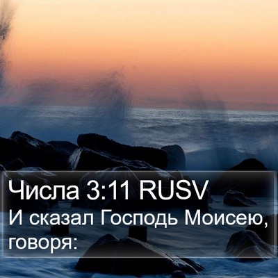 Числа 3:11 RUSV Bible Verse Image