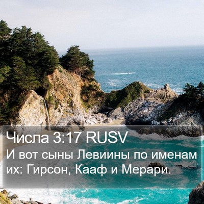 Числа 3:17 RUSV Bible Verse Image