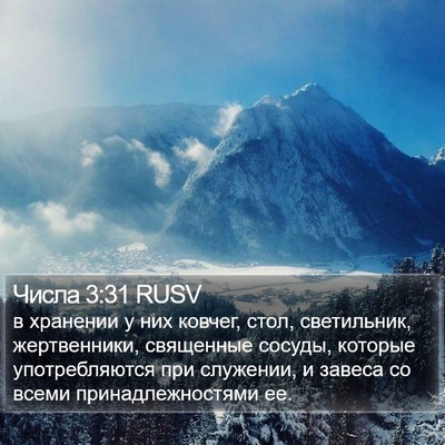 Числа 3:31 RUSV Bible Verse Image