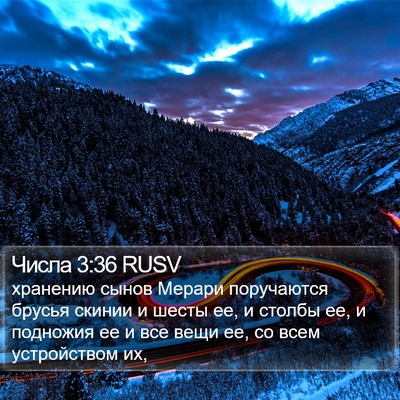 Числа 3:36 RUSV Bible Verse Image