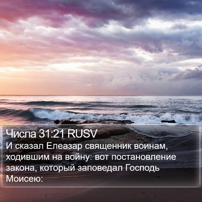 Числа 31:21 RUSV Bible Verse Image