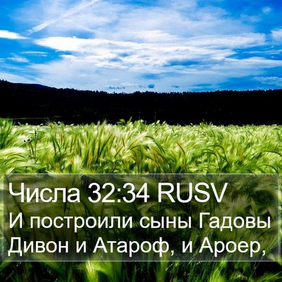 Числа 32:34 RUSV Bible Verse Image