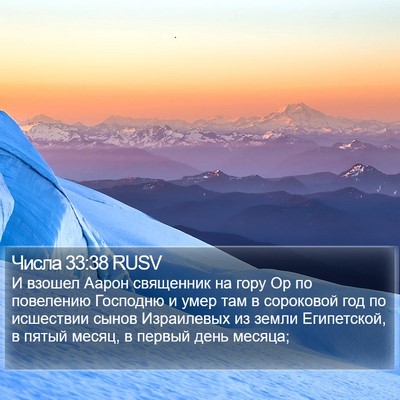 Числа 33:38 RUSV Bible Verse Image