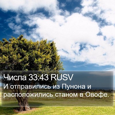 Числа 33:43 RUSV Bible Verse Image