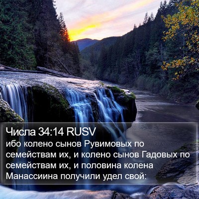 Числа 34:14 RUSV Bible Verse Image