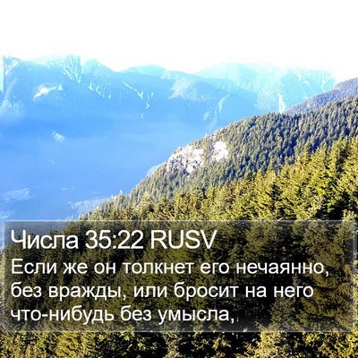 Числа 35:22 RUSV Bible Verse Image