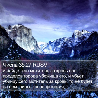 Числа 35:27 RUSV Bible Verse Image