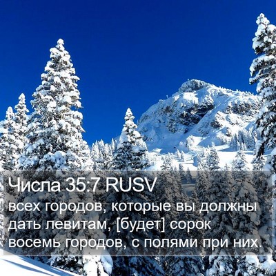 Числа 35:7 RUSV Bible Verse Image