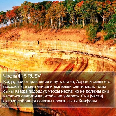 Числа 4:15 RUSV Bible Verse Image